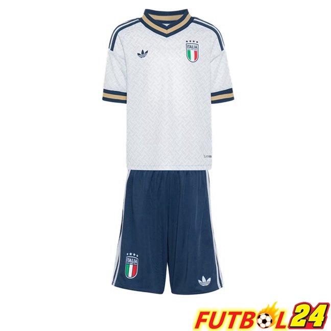 Camisetas De Futbol Italia Ninos Segunda Blanco Copa Del Mundo 2026