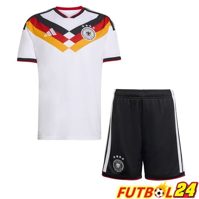 Camisetas De Futbol Alemania Ninos Primera Blanco Copa Del Mundo 2026
