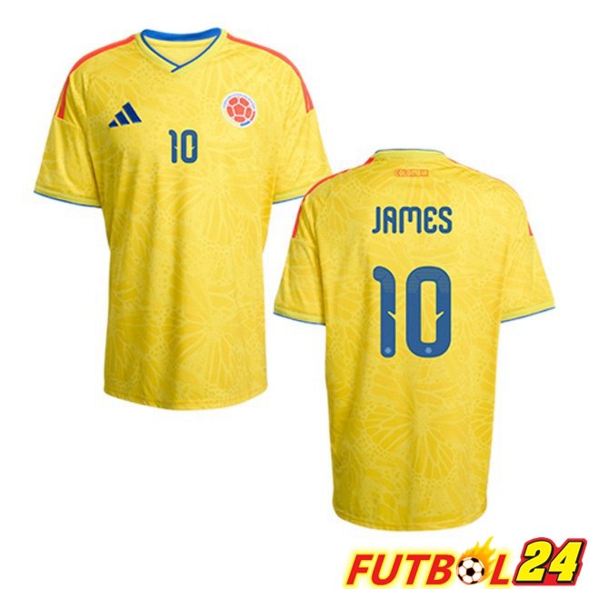 Camisetas De Futbol Colombia (JAMES 10) Primera Amarillo Copa Del Mundo 2026