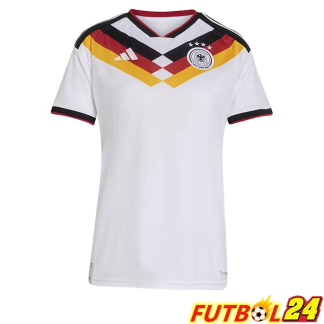 Camisetas De Futbol Alemania Mujer Primera Blanco Copa Del Mundo 2026