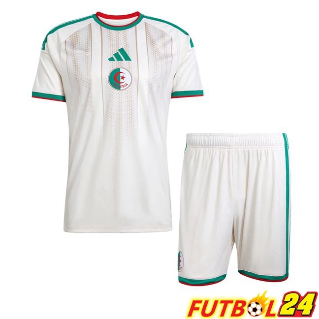 Camisetas De Futbol Argelia Ninos Primera Blanco Copa Del Mundo 2026