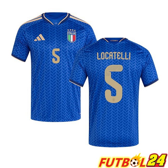 Camisetas De Futbol Italia (LOCATELLI 5) Primera Azul Copa Del Mundo 2026