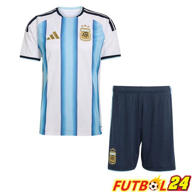 Camisetas De Futbol Argentina Ninos Primera Azul Blanco Copa Del Mundo 2026