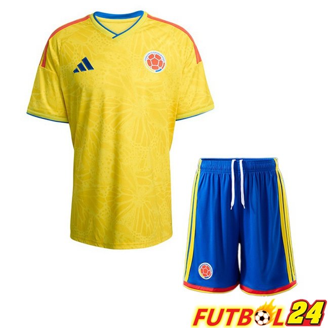 Camisetas De Futbol Colombia Ninos Primera Amarillo Copa Del Mundo 2026