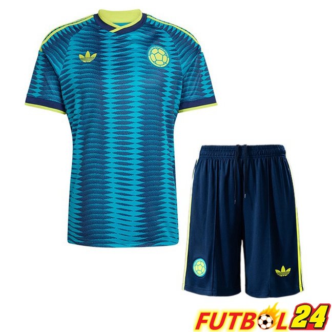 Camisetas De Futbol Colombia Ninos Segunda Azul Copa Del Mundo 2026