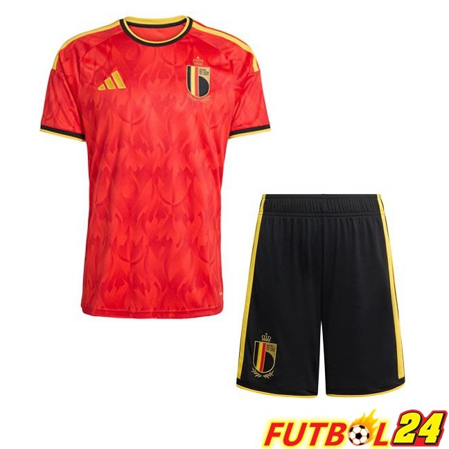 Camisetas De Futbol Bélgica Ninos Primera Rojo Copa Del Mundo 2026