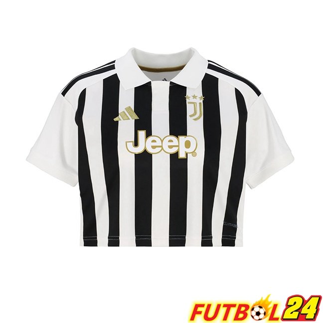 Camisetas De Futbol Juventus Court Mujer Primera Negro Blanco 2026/2027
