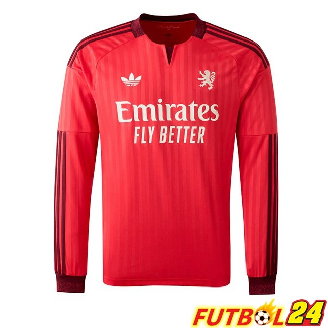 Camisetas De Futbol lyon OL Segunda Manga Larga Rojo 2026/2027