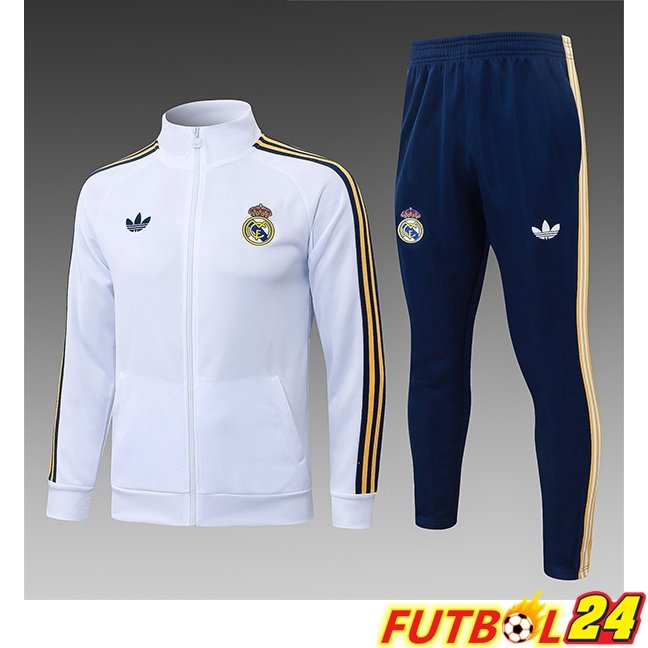 Chandal Equipos De Futbol - Chaqueta Real Madrid Ninos Blanco 2026/2027