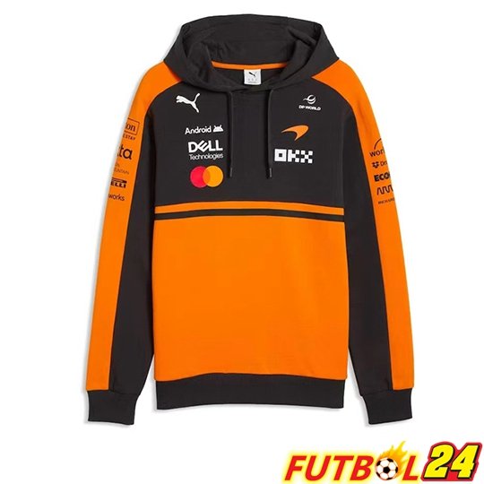 Sweatshirt Capuche F1 McLaren Team Naranja/Negro 2026