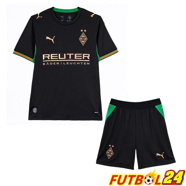 Camisetas De Futbol Monchengladbach Ninos Segunda Negro 2026/2027