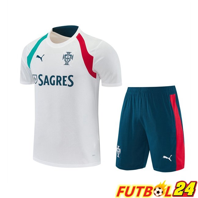 Camiseta Entrenamiento Portugal + Cortos Blanco 2026/2027