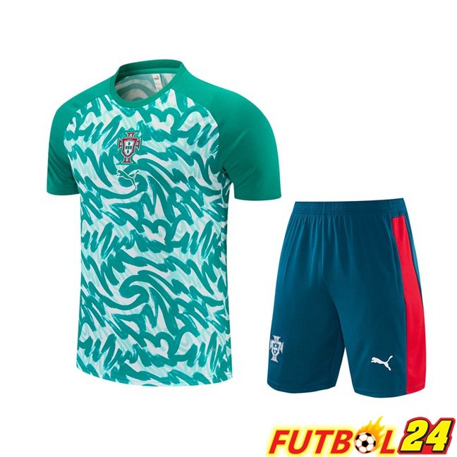 Camiseta Entrenamiento Portugal + Cortos Verde 2026/2027