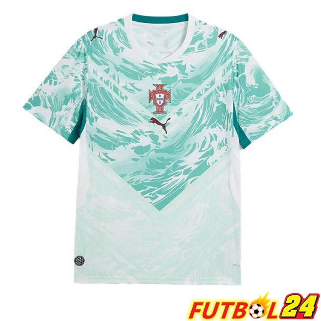 Camisetas De Futbol Portugal Segunda Verde Blanco Copa Del Mundo 2026