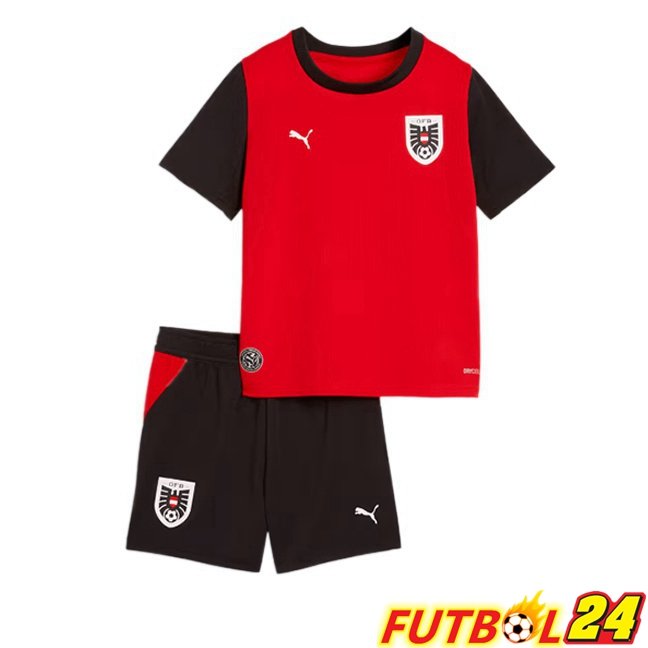 Camisetas De Futbol Austria Ninos Primera Rojo Copa Del Mundo 2026