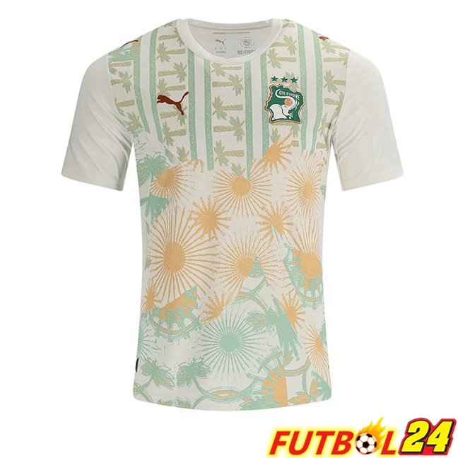 Camisetas De Futbol Costa De Marfil Segunda Blanco Verde Copa Del Mundo 2026