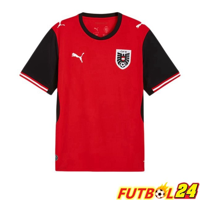 Camisetas De Futbol Austria Primera Rojo Negro Copa Del Mundo 2026