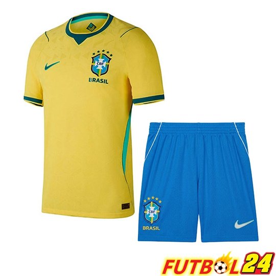 Camisetas De Futbol Brasil Ninos Primera Copa Del Mundo 2026