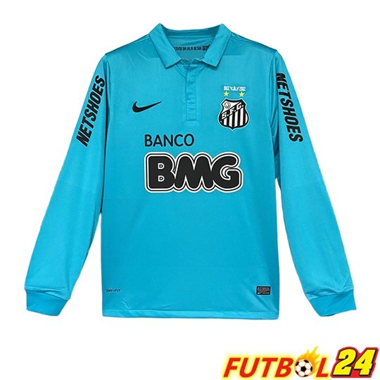 Camisetas De Futbol Santos Retro Manga Larga Azul 2011/2012