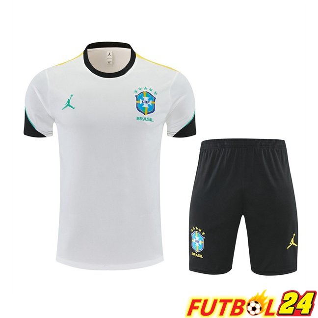 Camiseta Entrenamiento Brasil + Cortos Blanco 2026/2027
