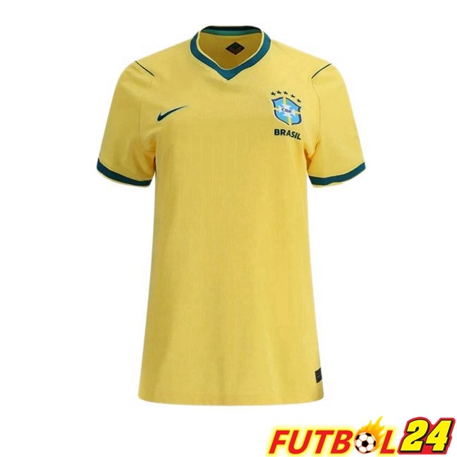 Camisetas De Futbol Brasil Mujer Primera Amarillo Copa Del Mundo 2026