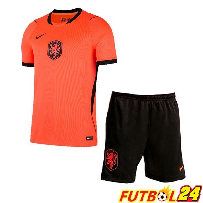 Camisetas De Futbol Países Bajos Ninos Primera Naranja Copa Del Mundo 2026