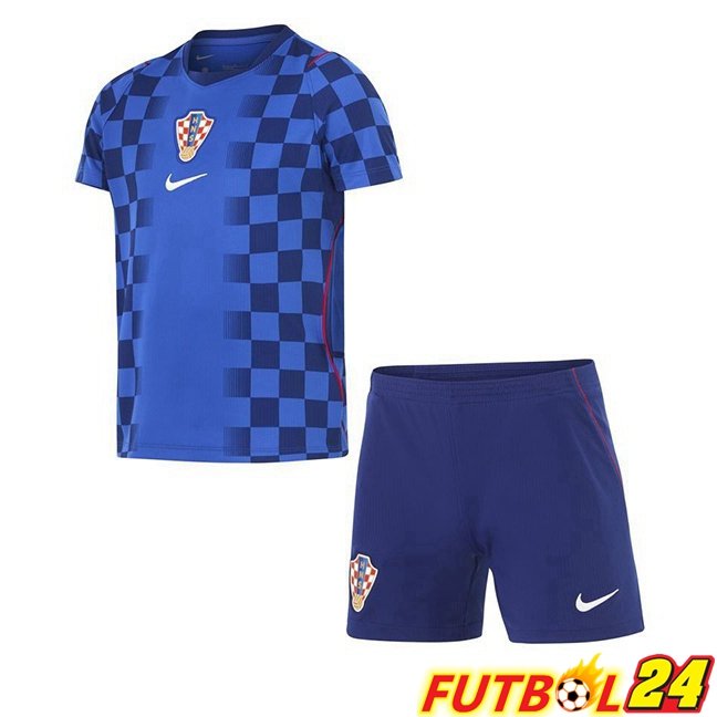 Camisetas De Futbol Croacia Ninos Segunda Azul Copa Del Mundo 2026