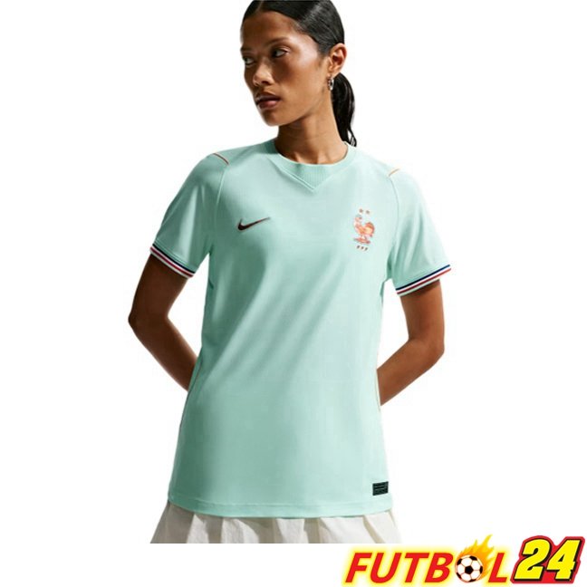Camisetas De Futbol Francia Mujer Segunda Verde Copa Del Mundo 2026