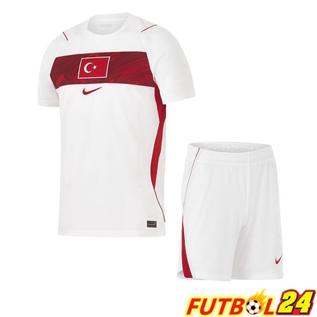 Camisetas De Futbol Turquía Ninos Segunda Blanco Copa Del Mundo 2026