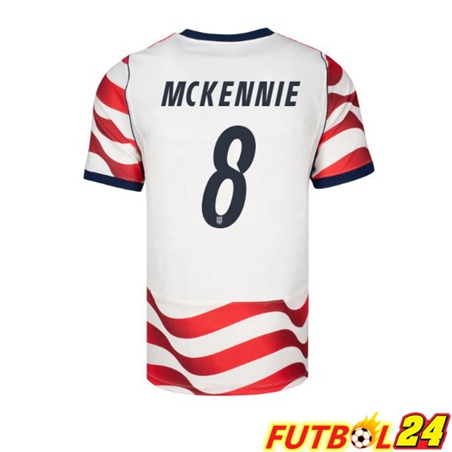 Camisetas De Futbol Estados Unidos (Weston McKennie 8) Primera Rojo Blanco Copa Del Mundo 2026