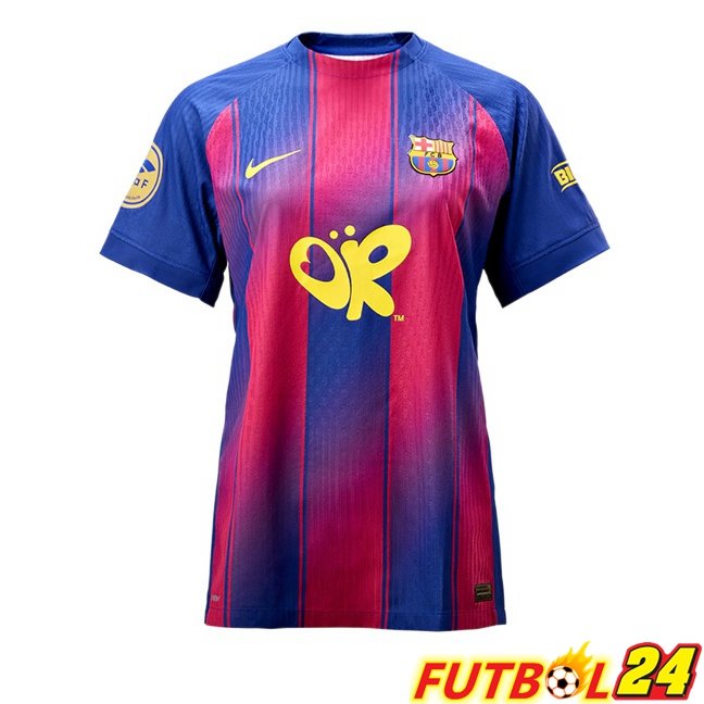 Camisetas De Futbol FC Barcelona Mujer Primera Edición Especial Azul Rojo 2025/2026