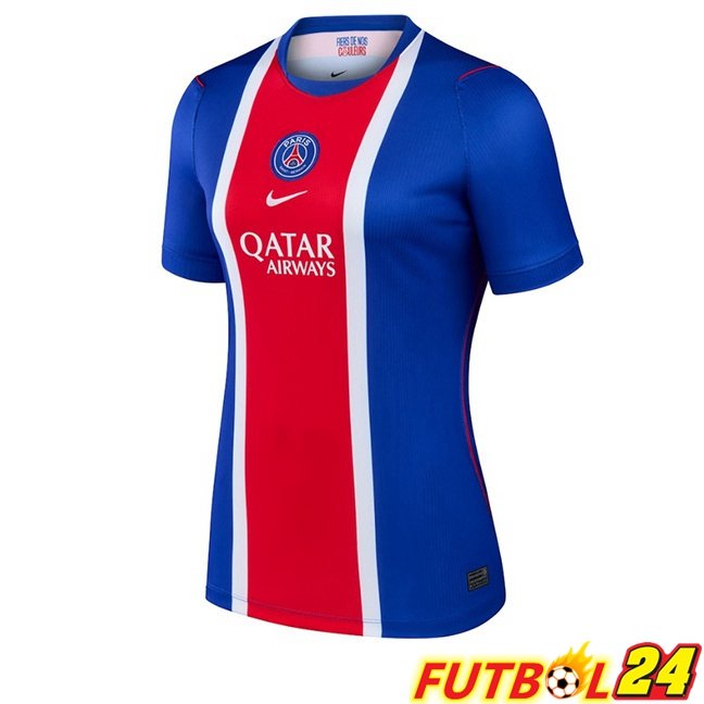 Camisetas De Futbol Paris PSG Mujer Primera Azul Rojo 2026/2027
