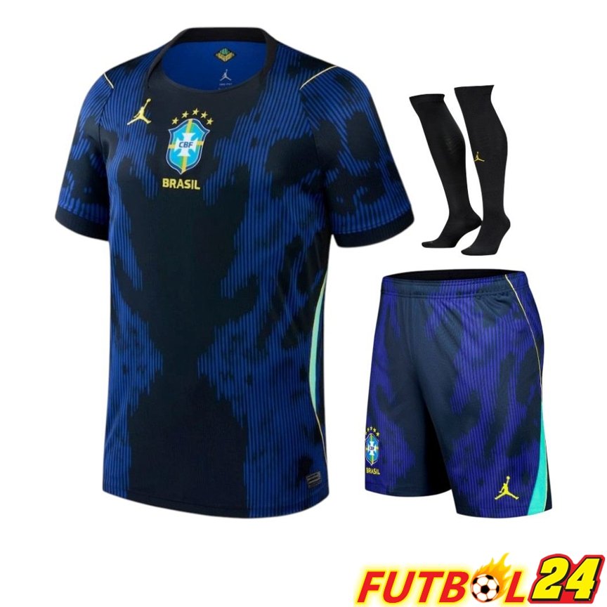 Camiseta Brasil Segunda (Cortos + Calcetines) Copa Del Mundo 2026
