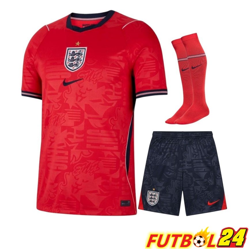 Camiseta Inglaterra Segunda (Cortos + Calcetines) Copa Del Mundo 2026