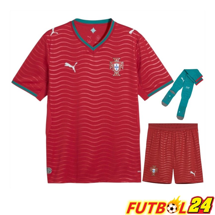Camiseta Portugal Primera (Cortos + Calcetines) Copa Del Mundo 2026