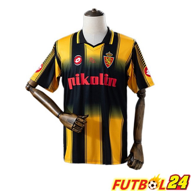 Camisetas De Futbol Real Zaragoza Retro Segunda Amarillo Negro 2003-2004