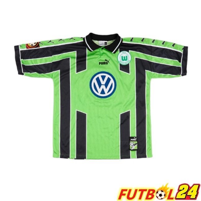 Camisetas De Futbol Vfl Wolfsburg Retro Segunda Verde Negro 1999-2000