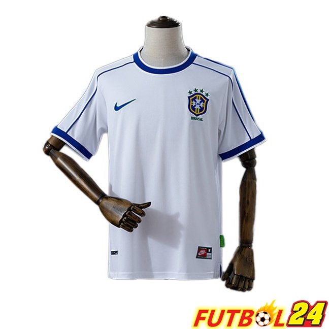 Camisetas De Futbol Brasil Retro Portero Blanco 1998