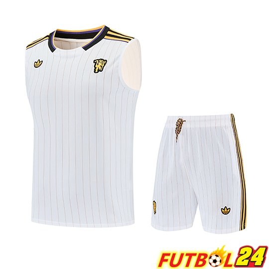 Chalecos De Futbol Manchester United Blanco/Amarillo 2026/2027