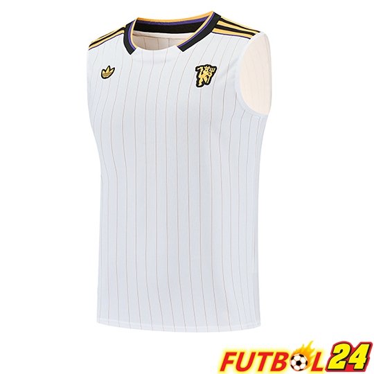 Chalecos De Futbol Manchester United Blanco/Amarillo 2026/2027