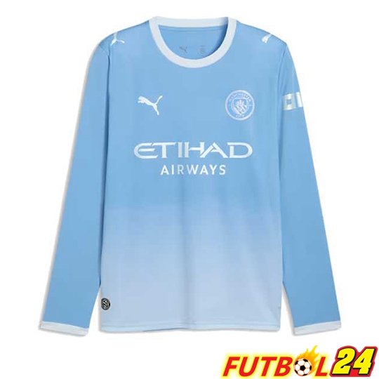 Camisetas De Futbol Manchester City Primera Manga Larga 2026/2027