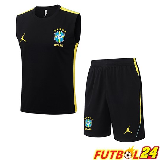 Chalecos De Futbol Brasil Negro/Amarillo 2026/2027