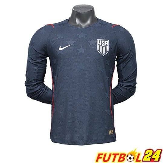 Camisetas De Futbol Estados Unidos Segunda Manga Larga Copa Del Mundo 2026