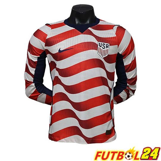 Camisetas De Futbol Estados Unidos Primera Manga Larga Copa Del Mundo 2026