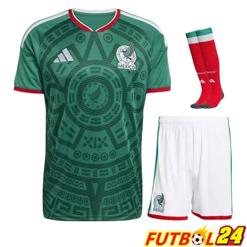 Camiseta México Primera (Cortos + Calcetines) Copa Del Mundo 2026