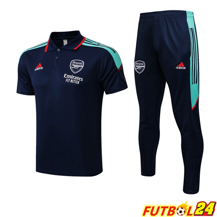 Camiseta Polo Arsenal + Pantalones Azul Royal 2021/2022