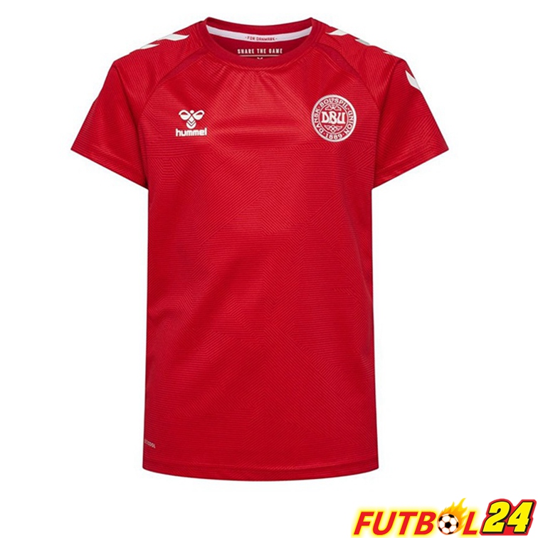 Camisetas Futbol Dinamarca Mujer Primera Rojo Euro Féminin 2022