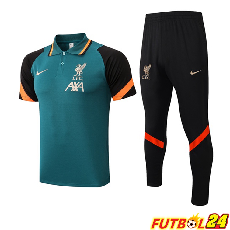 Camiseta Polo FC Liverpool + Pantalones Verde Negro 2021/2022