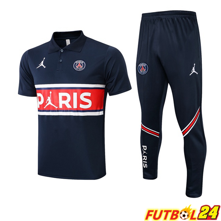 Camiseta Polo JORDAN Paris PSG + Pantalones Azul Royal 2021/2022