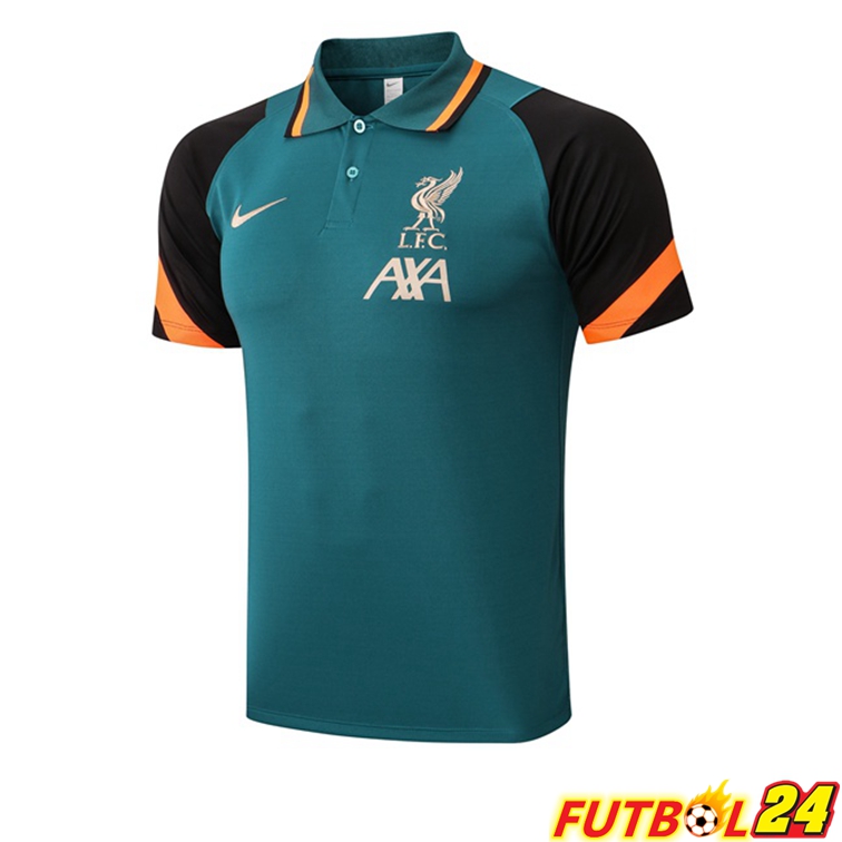 Camiseta Polo FC Liverpool Verde Negro 2021/2022